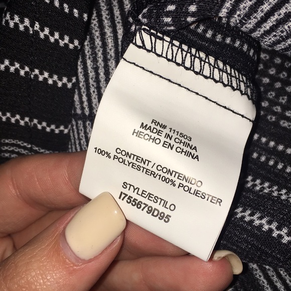 ✨NWOT✨AS U WISH BLACK & WHITE PIN STRIPE JUMP SUIT - Picture 5 of 5